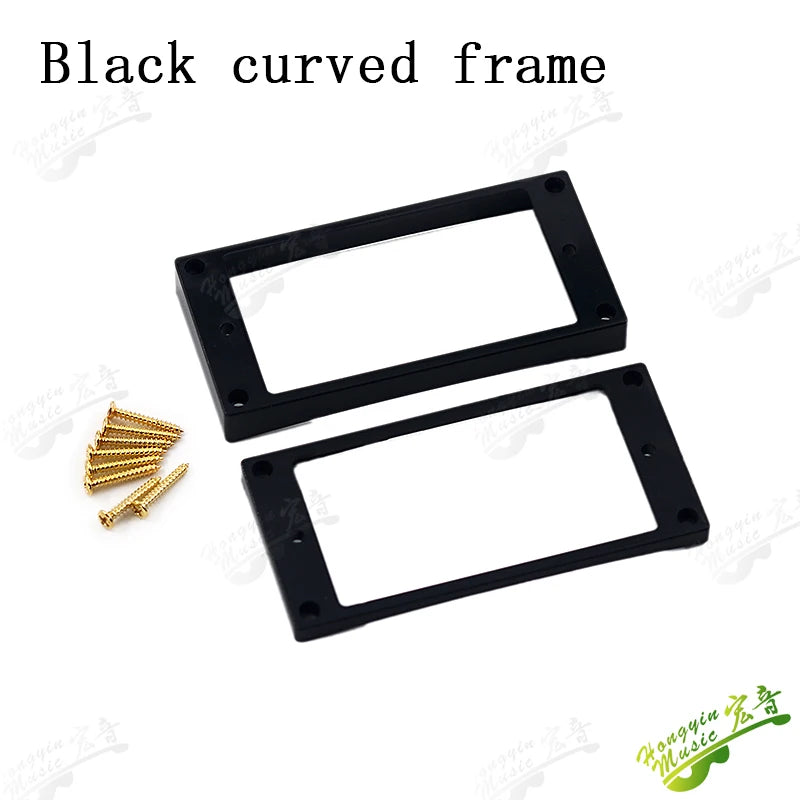 1 Set Electric guitar dual pickup Curved / Flat Humbucker Pickup Mounting Frames