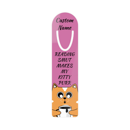 Personalized Kitty Purr Smut Bookmark | Custom Printed Name + Tagline