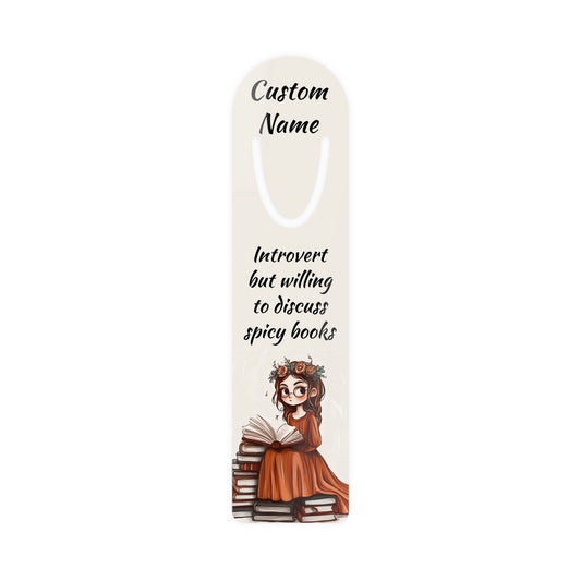 Personalized Introvert Bookmark | Custom Printed Name