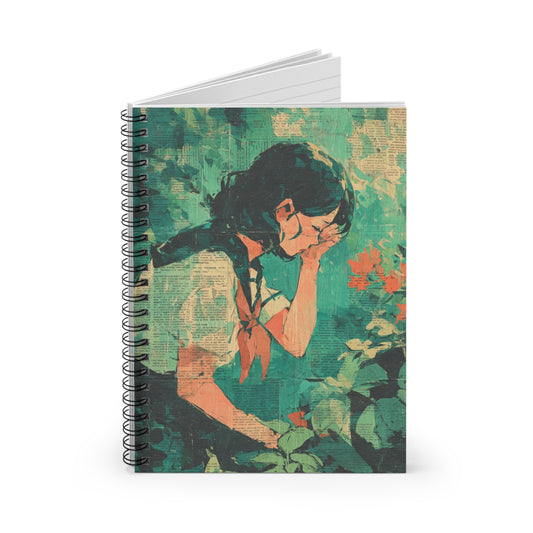 Bohemian Floral Spiral Notebook - Summer Vibes, Journal for Writers, Gift for Students, Art-Inspired Notebook, Unique School Supplies