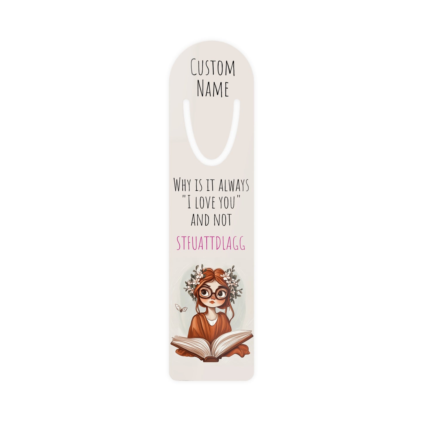 Personalized Smut STFUATTDLAGG Bookmark | Custom Printed Name