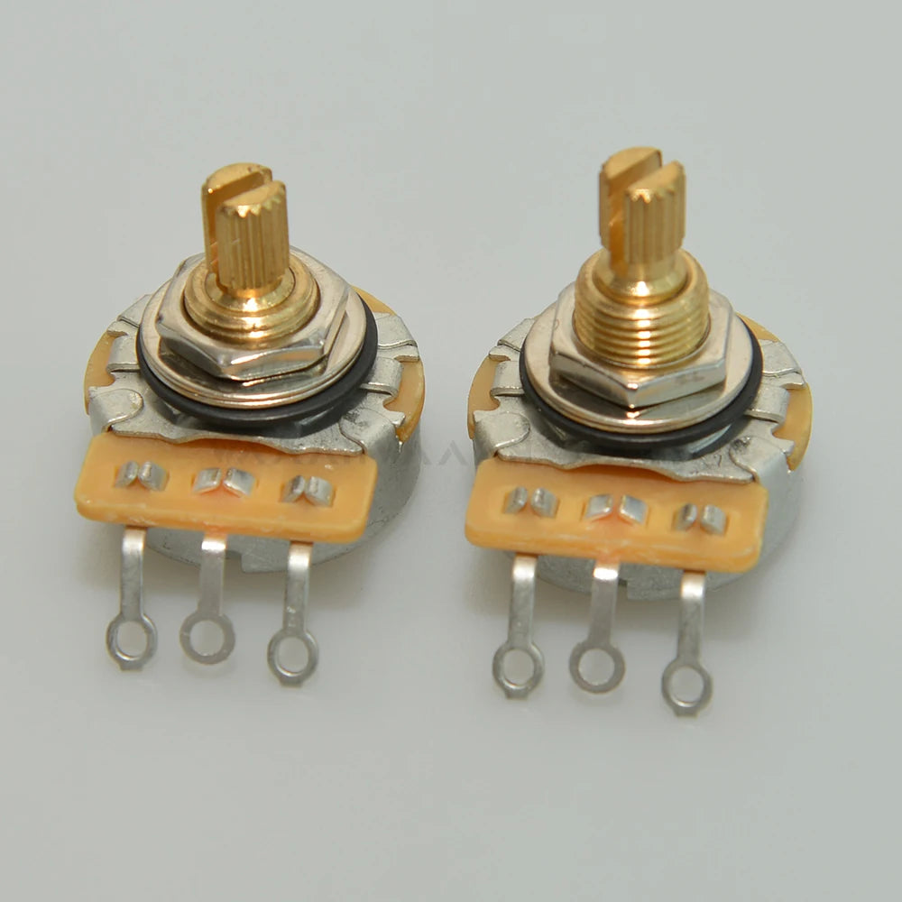 Brass Split Shaft Potentiometer 450G 250K/500K Pots For Electric Guitar and Bass Tone Volume