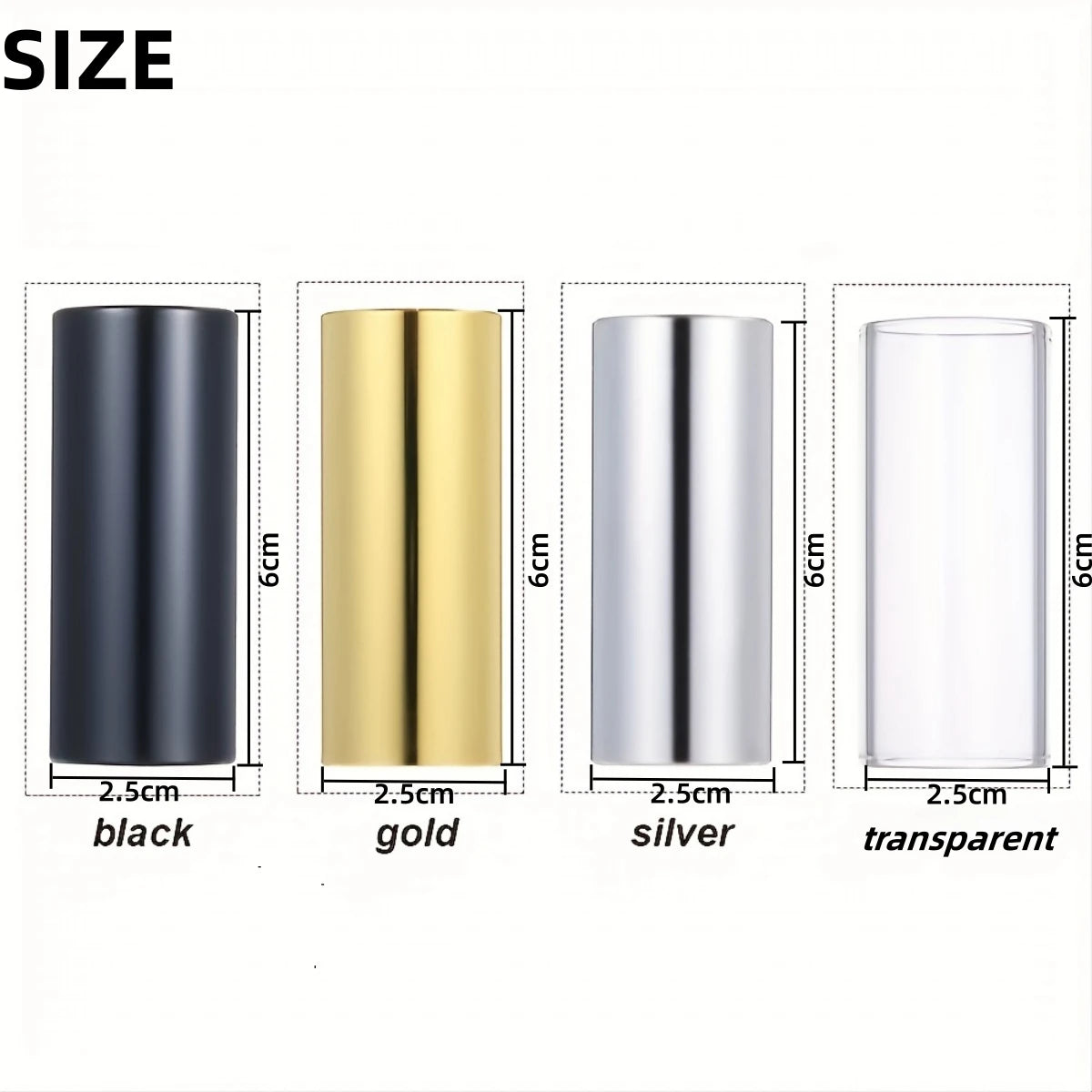 Miwayer Guitar Slide Bar: 60MM High Stainless Steel Metal or Glass Finger