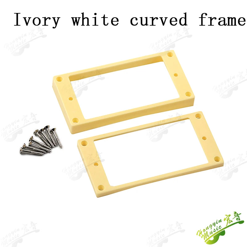 1 Set Electric guitar dual pickup Curved / Flat Humbucker Pickup Mounting Frames