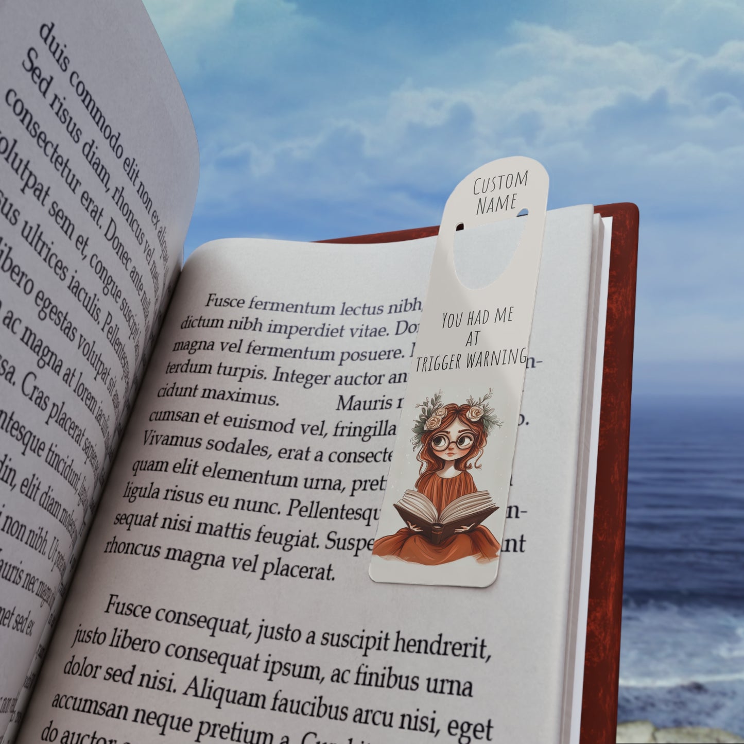 Personalized Trigger Warning Bookmark | Custom Printed Name