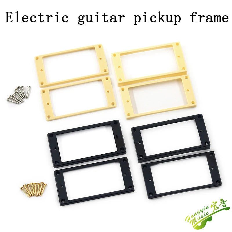 1 Set Electric guitar dual pickup Curved / Flat Humbucker Pickup Mounting Frames
