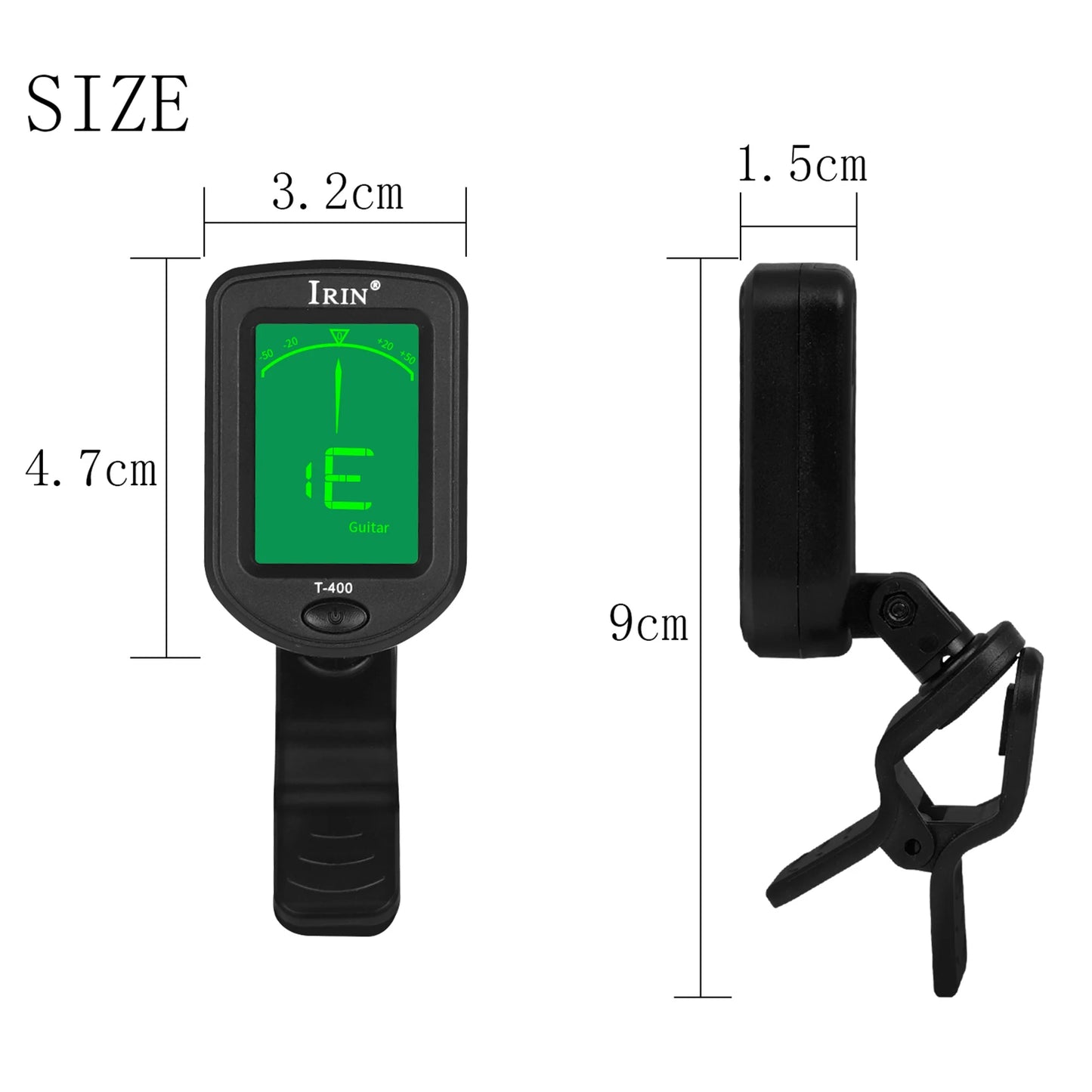 IRIN Guitar Tuner T-400/T-500 Digital Clip-On Tuner