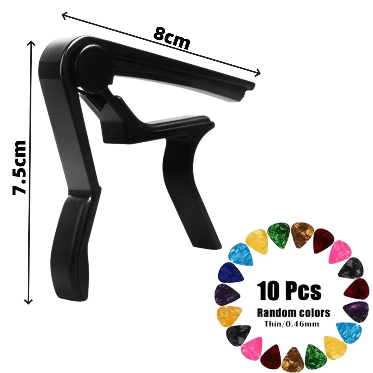 Miwayer Guitar Beginner Accessories Set w/Guitar Tuner Includes/Guitar Capo/10 picks (Random) /Plectrum Holder/for Any Guitar