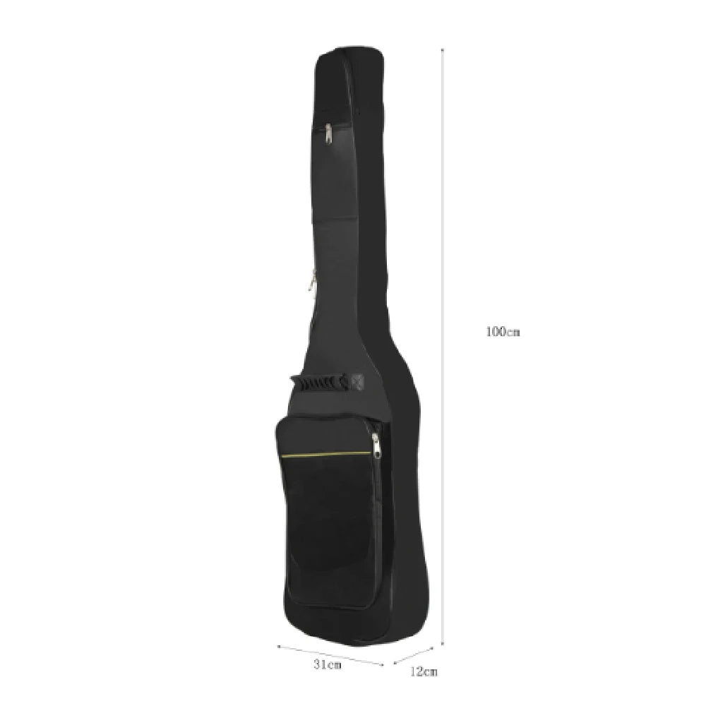 Electric Guitar Gig Bag Black Waterproof Guitar Case Double Strap Padded Bag