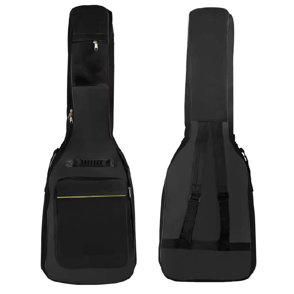 Electric Guitar Gig Bag Black Waterproof Guitar Case Double Strap Padded Bag