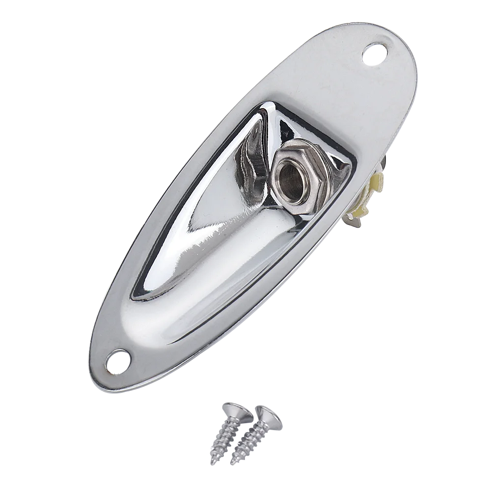 Boat Guitar Jack Plate 6.35mm Guitarra Pickup 1/4 Output Input Jack Socket for Strat Stratocaster Electric Guitar Accessories