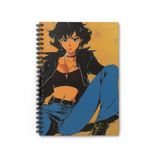 Rebellious Spirit Spiral Notebook - Perfect for School, Journaling, Gifts, Notes, Anime Lovers, Nostalgia