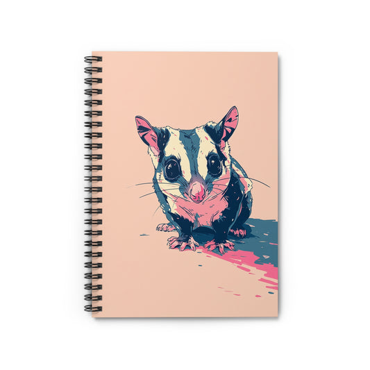 Cute Sugar Glider Spiral Notebook - Perfect for Students, Journal Lovers, Gift for Animal Lovers, School Supplies, Unique Notebooks
