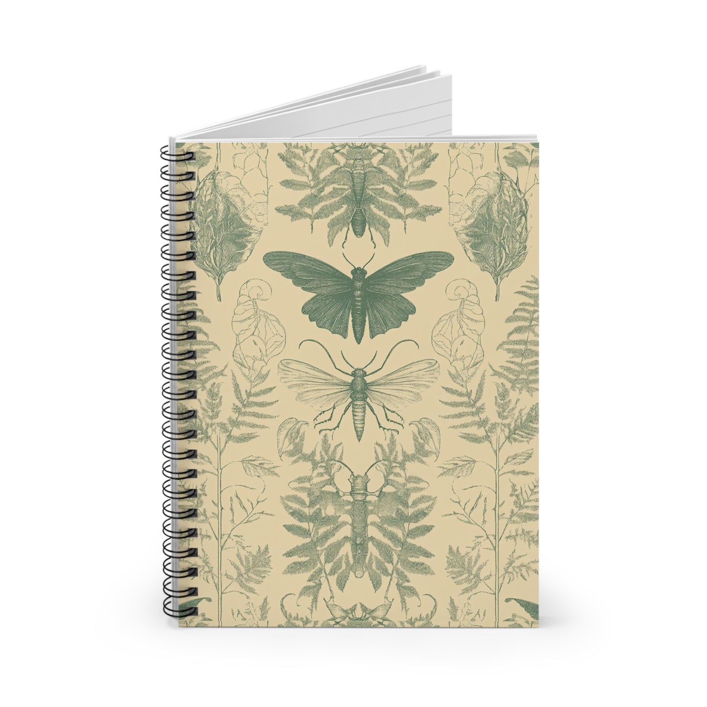 Nature-Inspired Spiral Notebook, Eco-Friendly Journal, Botanical Notebook, Ideal for Gifts, Eco-Conscious Writing