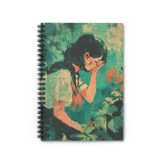 Bohemian Floral Spiral Notebook - Summer Vibes, Journal for Writers, Gift for Students, Art-Inspired Notebook, Unique School Supplies
