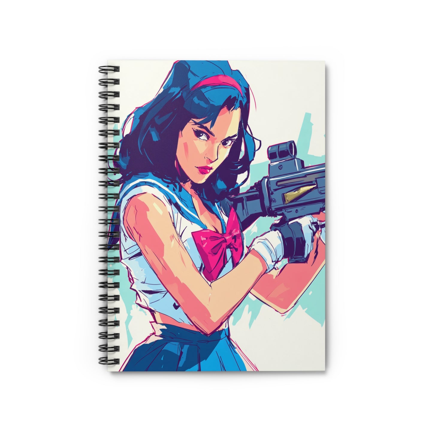 Sassy Girl Spiral Notebook - Ruled Lines, Stylish Journal, Cute Notepad, Gift for Her, Art Inspired, Everyday Use, Unique Stationery