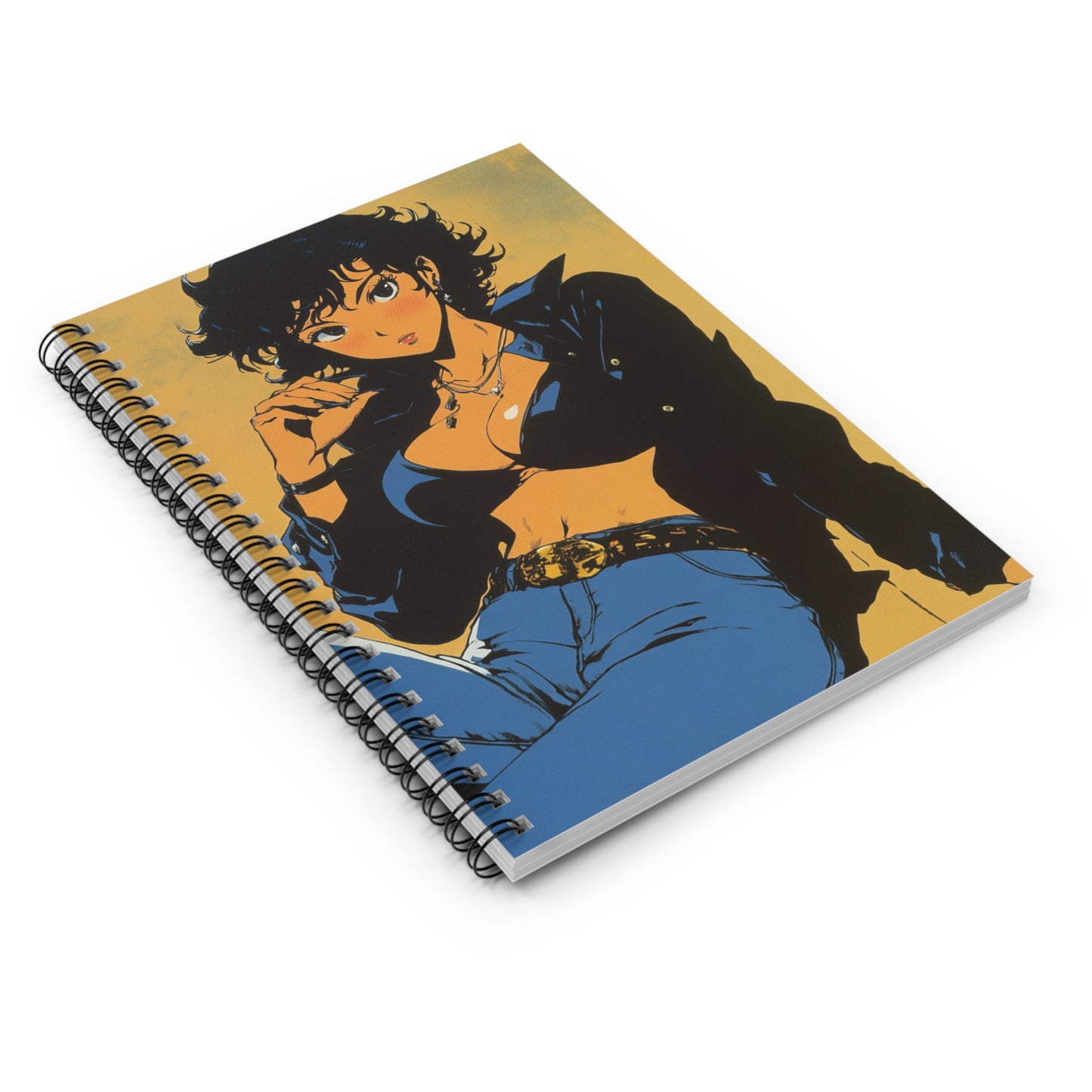 Vintage Anime Spiral Notebook - Ruled Line, Retro Journal, Gift for Art Lovers, Cute Stationery, Gift for Students, Aesthetic Office