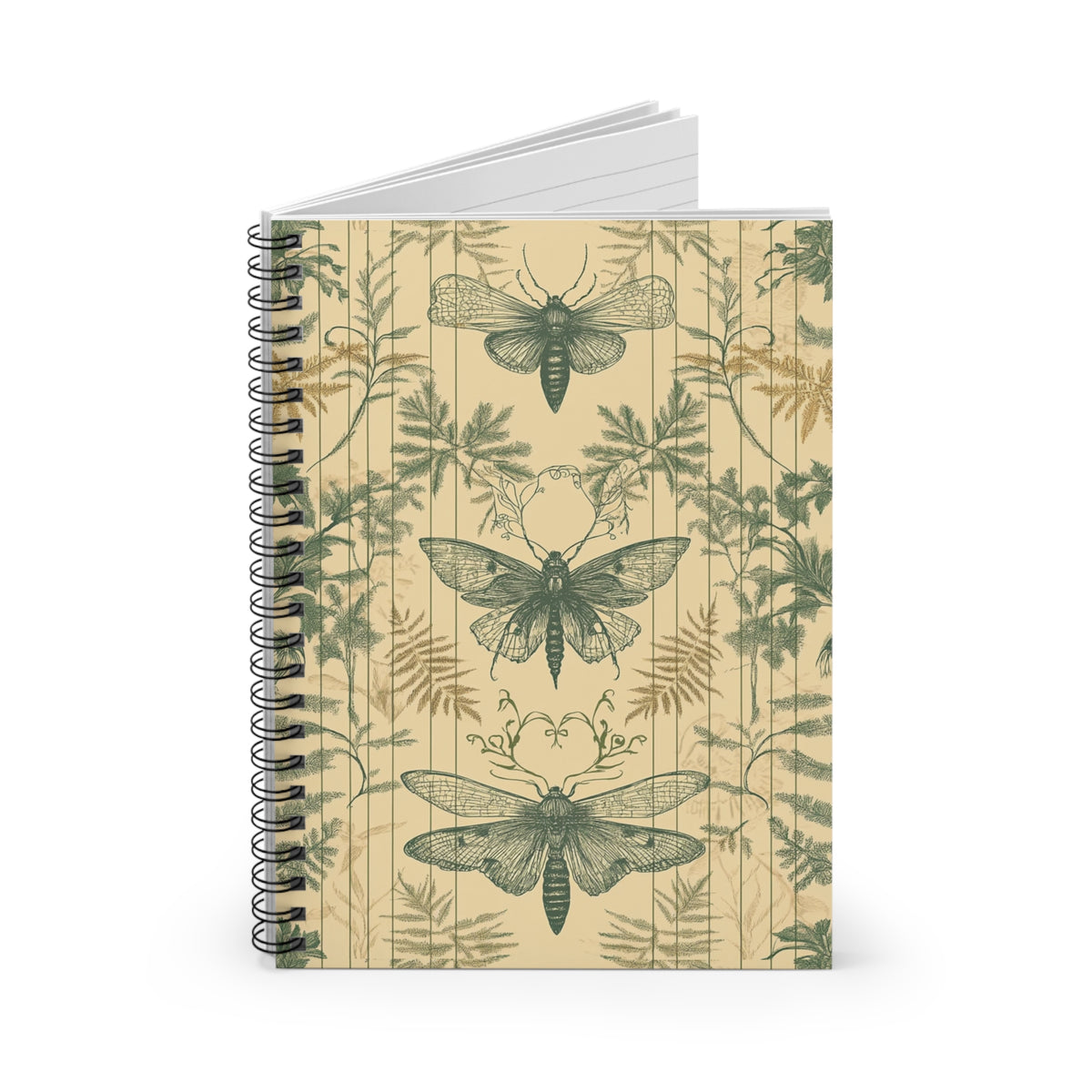 Nature-Inspired Spiral Notebook, Ideal for Journaling, Sketching, Gifts, Eco-Friendly Decor, Bug Enthusiasts