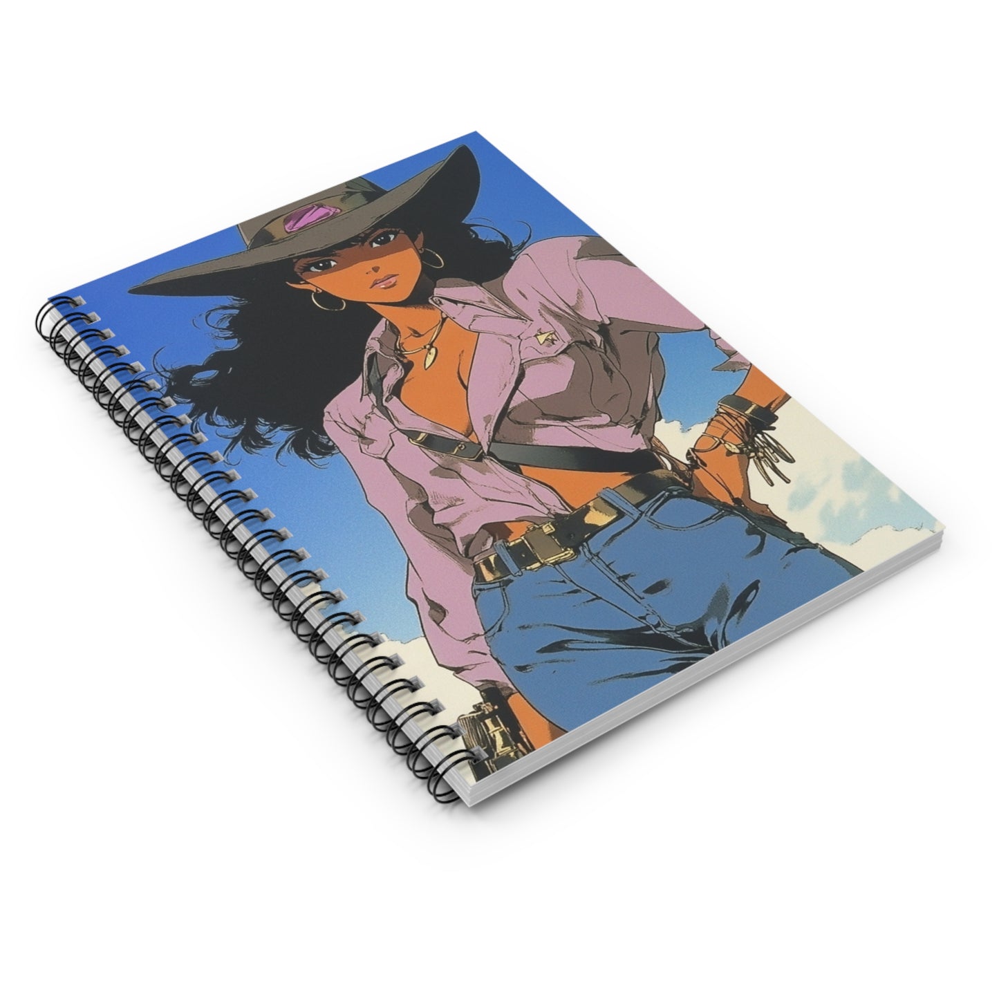 Vintage Western Spiral Notebook - Ruled Line, Cowboy Note Book, Journal for Writers, Art Sketch Book, Gift for Artists