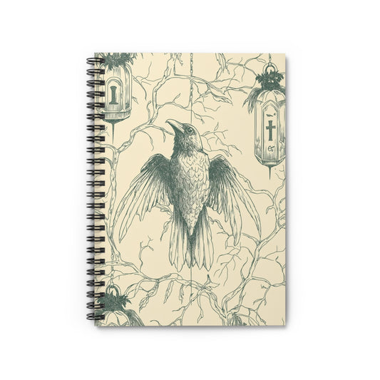 Artistic Spiral Notebook for Journaling, Sketching, Creative Writing, Gift for Writers, Bird Illustration Design, Eco-Friendly Notepad,