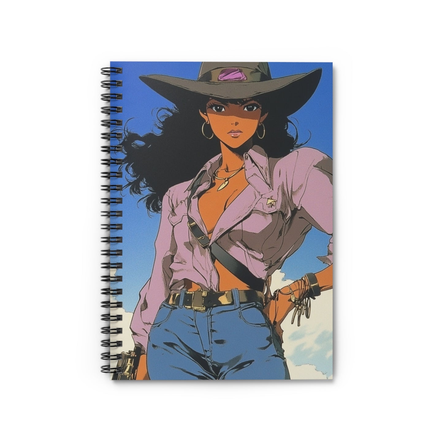 Vintage Western Spiral Notebook - Ruled Line, Cowboy Note Book, Journal for Writers, Art Sketch Book, Gift for Artists