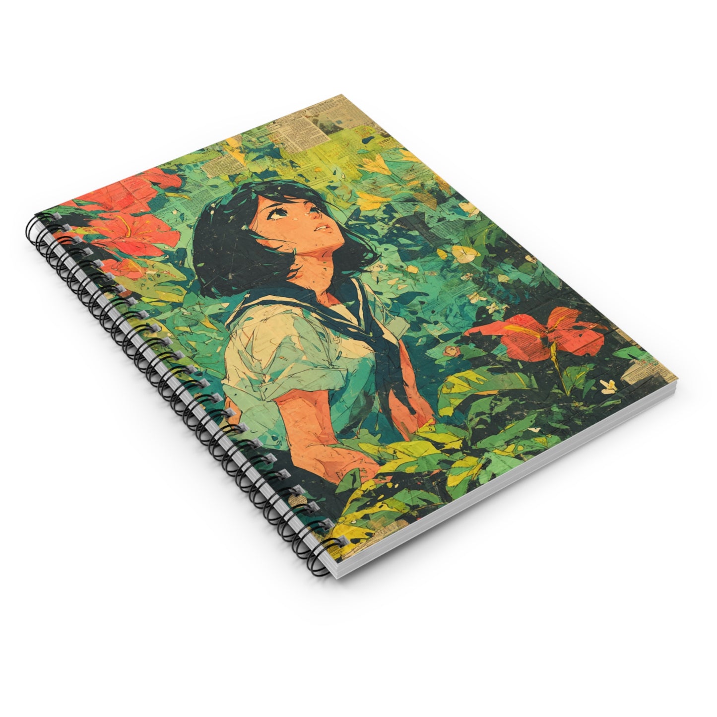 Artistic Spiral Notebook: Dreamy, Nature-Inspired Design for Students & Creatives, Journaling, Gift for Nature Lovers, Eco-Friendly, School