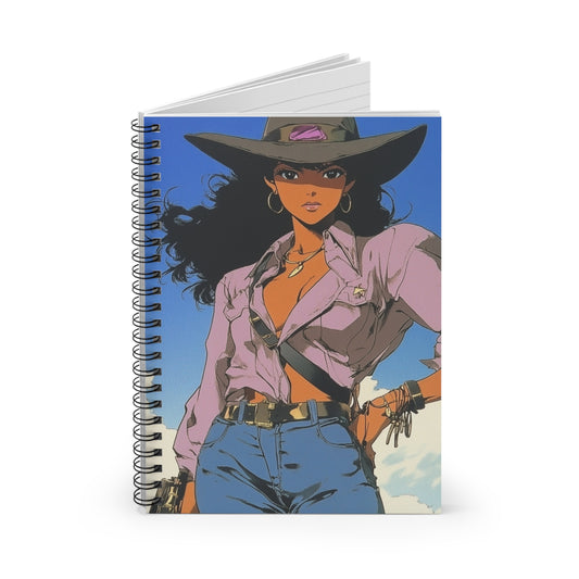 Vintage Western Spiral Notebook - Ruled Line, Cowboy Note Book, Journal for Writers, Art Sketch Book, Gift for Artists