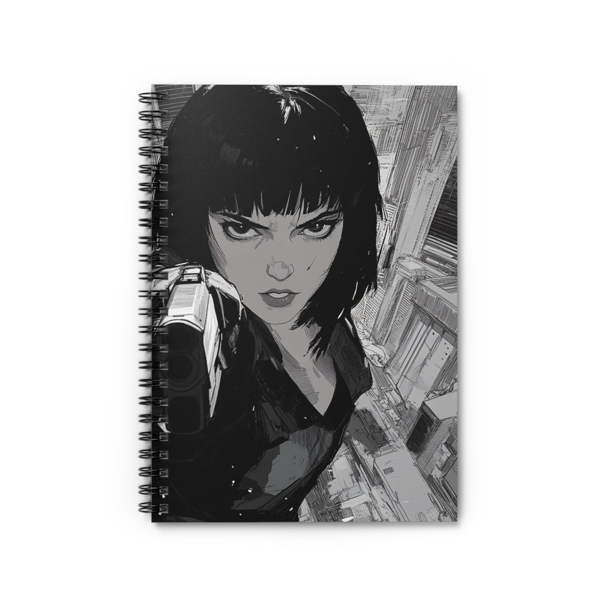 Bold Action Spiral Notebook - Graphic Art, Ideal for Artists, Journal Lovers, Unique Gifts, Stationery for Daily Use, Writing