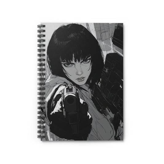 Edgy Artist Spiral Notebook, Perfect for Creatives, Journaling, Gifts, Sketchbook, Cyberpunk Art, Motivational Writing