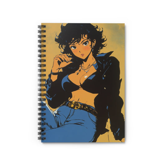Vintage Anime Spiral Notebook - Ruled Line, Retro Journal, Gift for Art Lovers, Cute Stationery, Gift for Students, Aesthetic Office