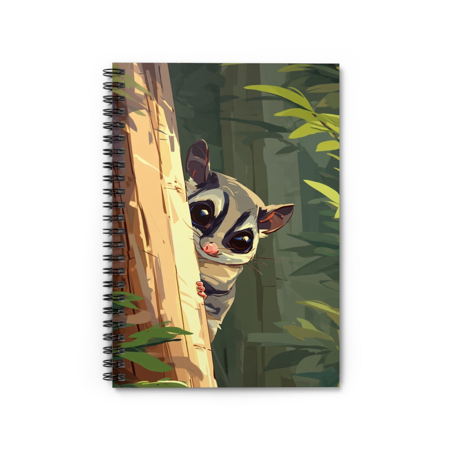 Cute Sugar Glider Spiral Notebook - Ruled Line, Journal for School, Gift for Animal Lovers, Nature Inspired Stationery, Eco-Friendly Notepad