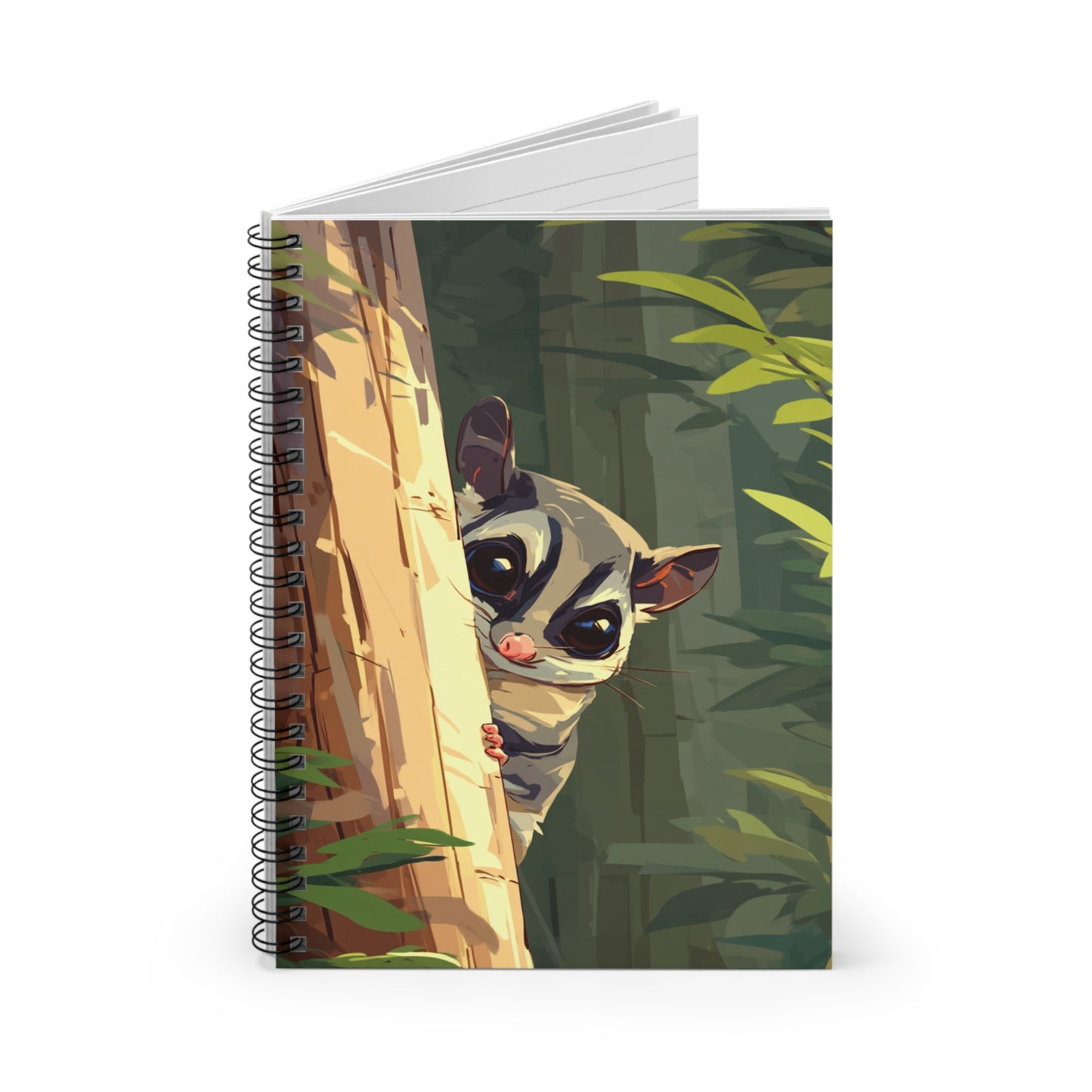 Cute Sugar Glider Spiral Notebook - Ruled Line, Journal for School, Gift for Animal Lovers, Nature Inspired Stationery, Eco-Friendly Notepad