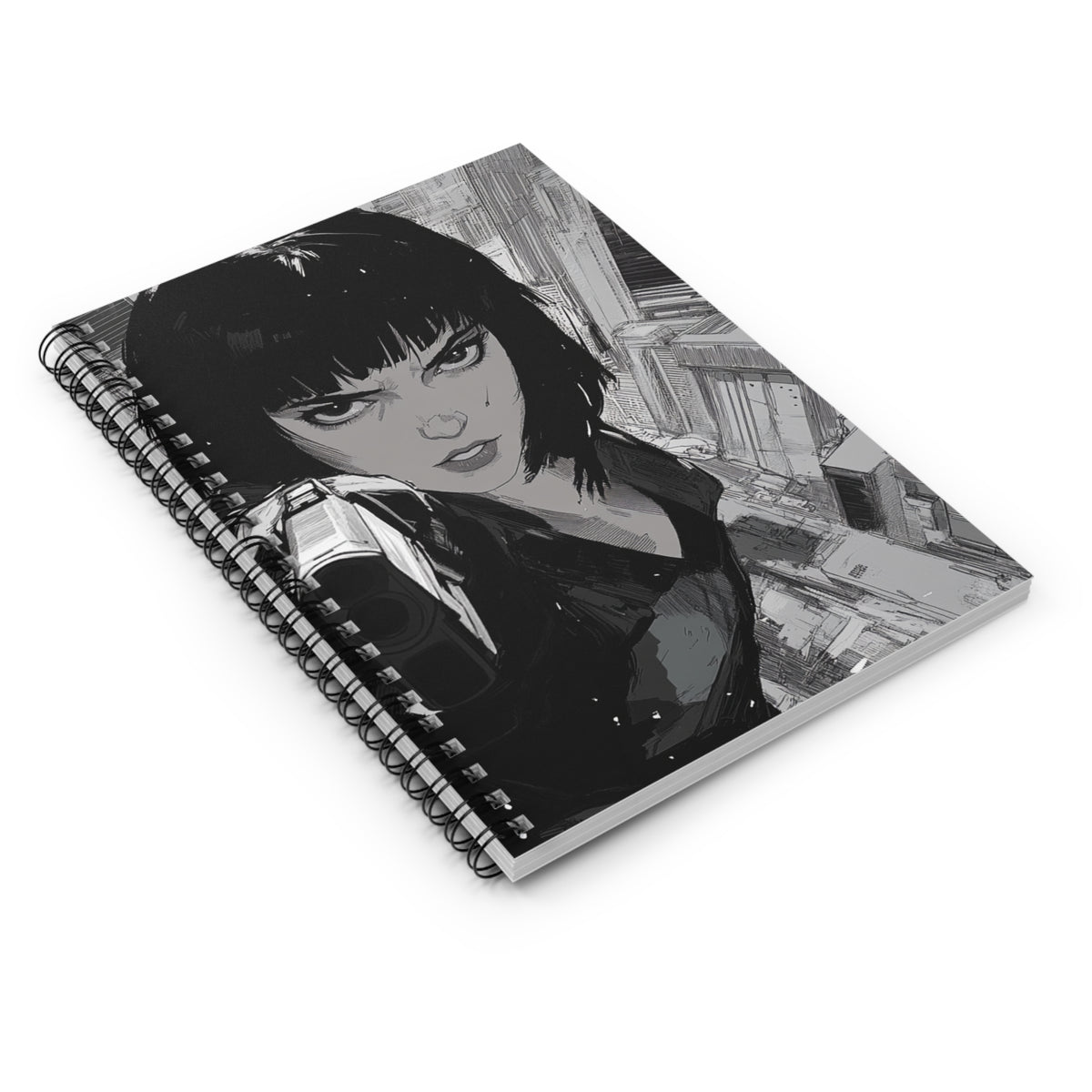 Bold Action Spiral Notebook - Graphic Art, Ideal for Artists, Journal Lovers, Unique Gifts, Stationery for Daily Use, Writing