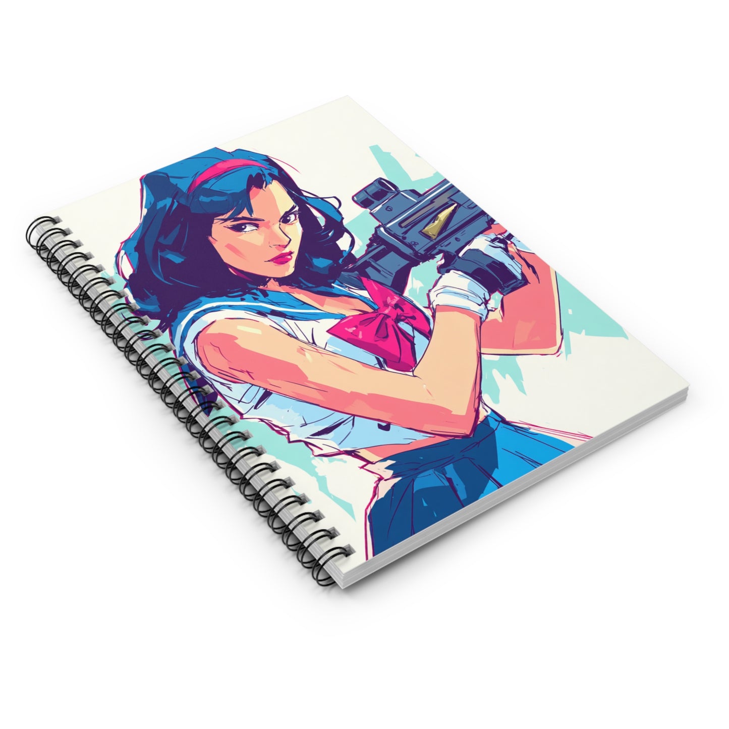 Sassy Girl Spiral Notebook - Ruled Lines, Stylish Journal, Cute Notepad, Gift for Her, Art Inspired, Everyday Use, Unique Stationery