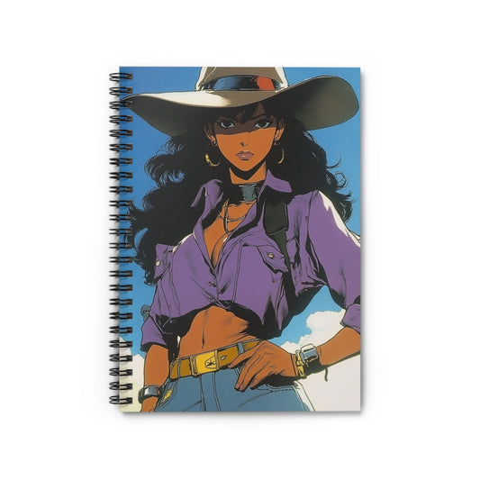 Stylish Spiral Notebook - Ruled Line, Cowboy Chic Journal, Creative Writing, Art Sketchbook, Unique Gift for Artists, Aesthetic Stationery
