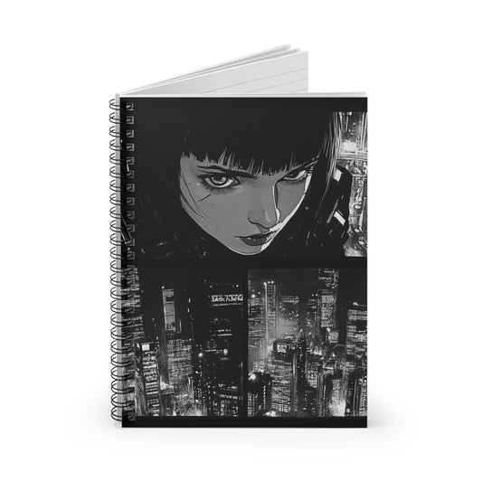 Gothic Spiral Notebook - Urban Aesthetic, Sketchbook, Journal, Gift for Artists, Creative Planning