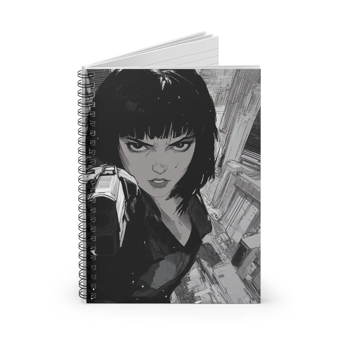 Bold Action Spiral Notebook - Graphic Art, Ideal for Artists, Journal Lovers, Unique Gifts, Stationery for Daily Use, Writing