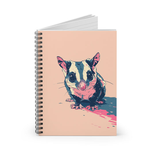Cute Sugar Glider Spiral Notebook - Perfect for Students, Journal Lovers, Gift for Animal Lovers, School Supplies, Unique Notebooks