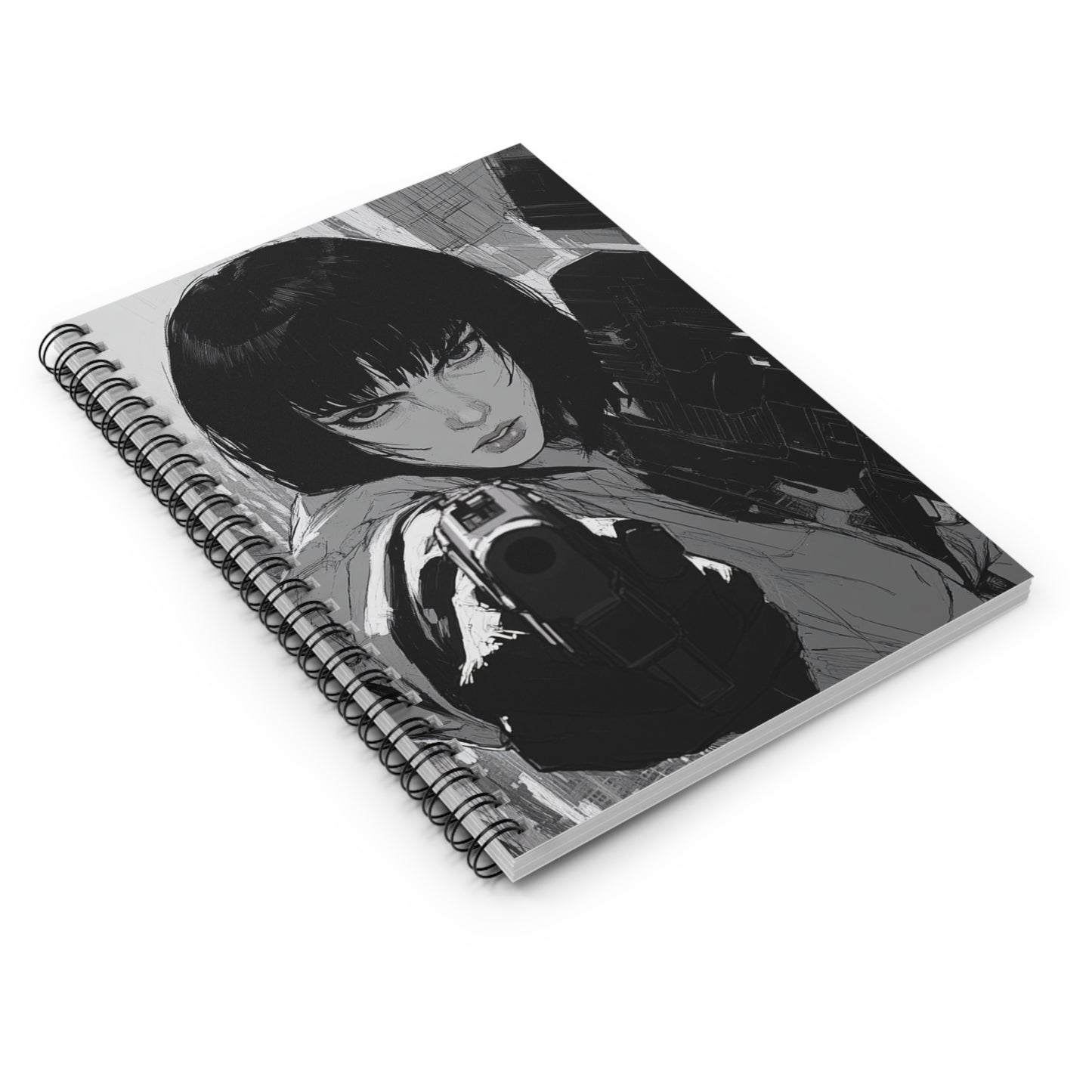 Edgy Artist Spiral Notebook, Perfect for Creatives, Journaling, Gifts, Sketchbook, Cyberpunk Art, Motivational Writing
