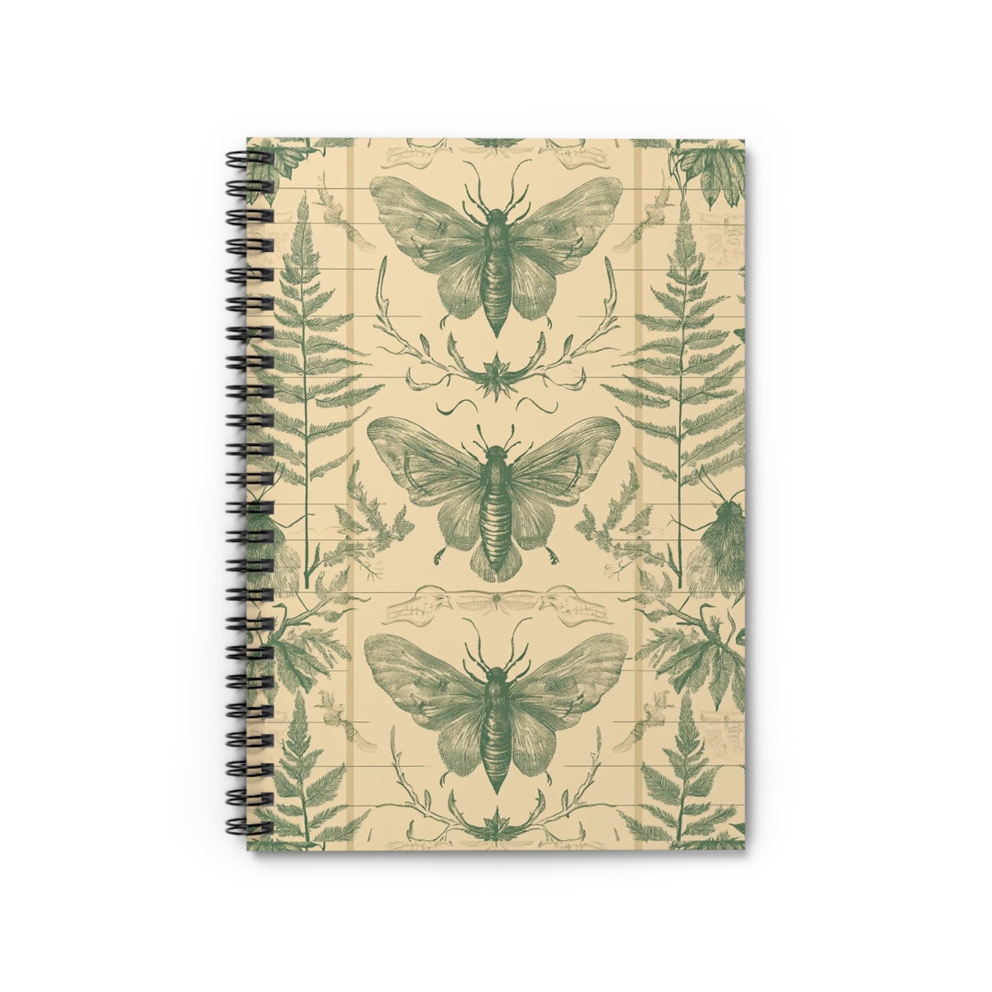 Nature-Inspired Spiral Notebook, Vintage Floral Journal, Eco-Friendly Writing Pad, Ideal for School, Gifts, Nature Lovers