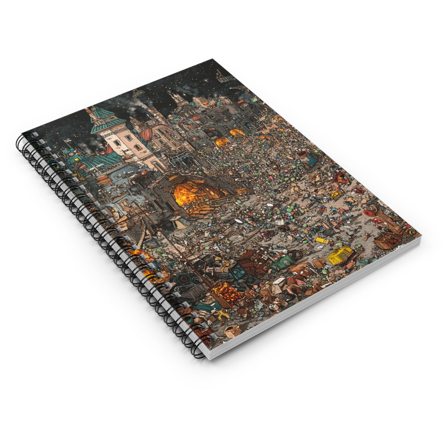 Whimsical Urban Spiral Notebook - Perfect for Artists, Writers, or Students, Unique Gift for Holidays, Creative Journaling