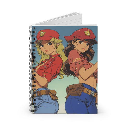 Vintage Anime Spiral Notebook - Ruled Line, Cute Stationery, Journal for Notes, School Supplies, Gifts for Anime Fans