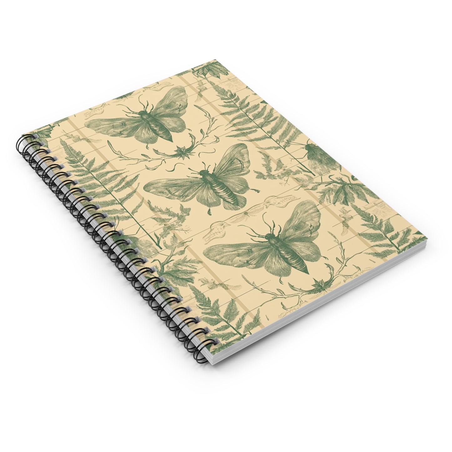 Nature-Inspired Spiral Notebook, Vintage Floral Journal, Eco-Friendly Writing Pad, Ideal for School, Gifts, Nature Lovers