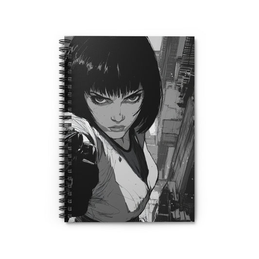Edgy Graphic Spiral Notebook - Perfect for Note-Taking, Journaling, Gifts, Anime Lovers, Sketching