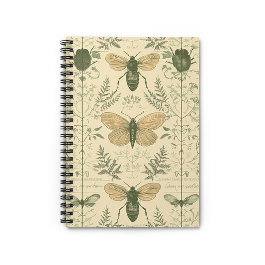 Botanical Butterfly Spiral Notebook - Nature Lover's Journal, Eco-Friendly Stationery, Gift for Artists, School Supplies, Insect Enthusiast