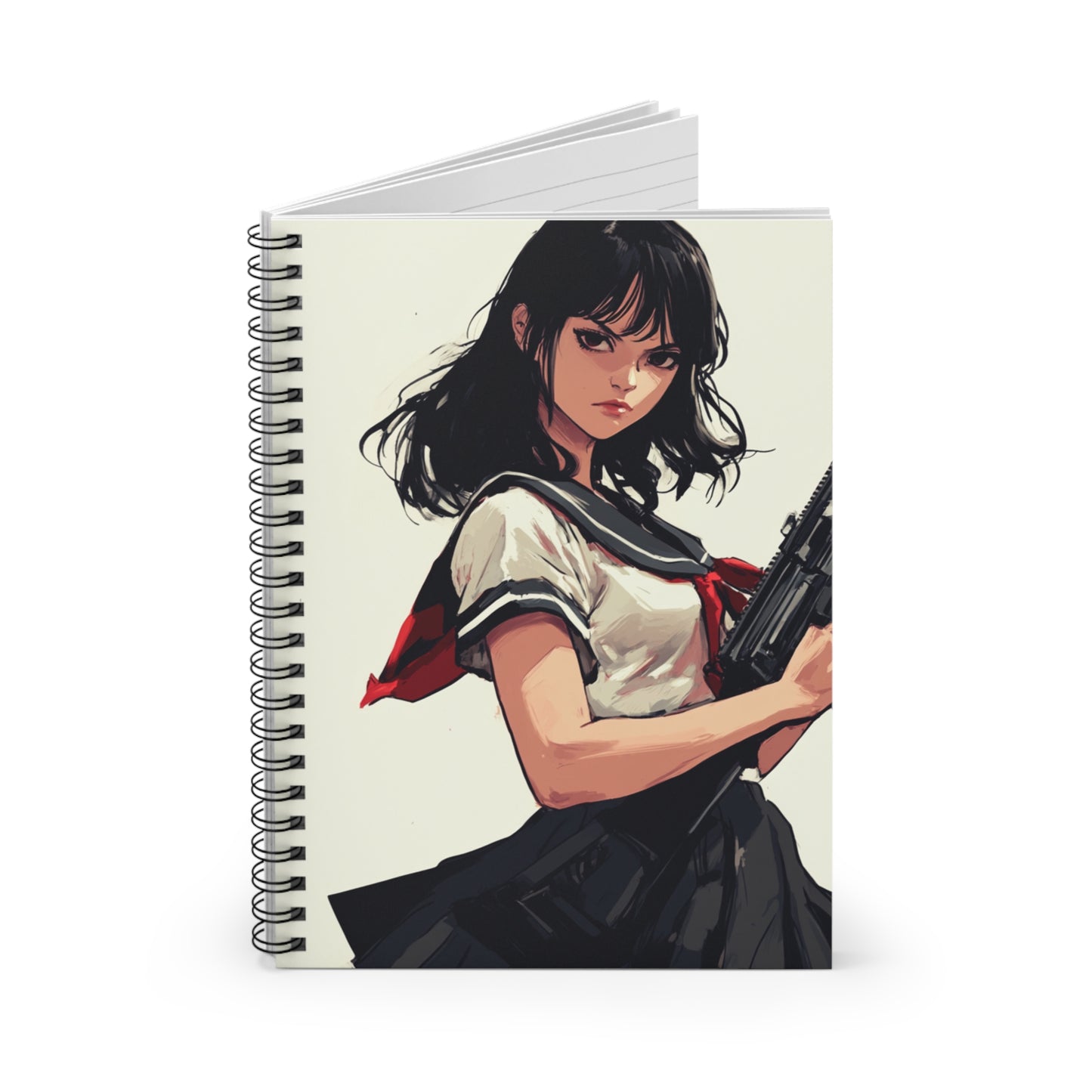 Fierce Warrior Spiral Notebook - Ruled Line, Art Journal, Sketchbook, Cute Stationery, Gift for Artists, School Supplies