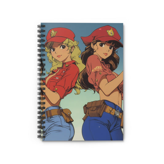 Vintage Anime Spiral Notebook - Ruled Line, Cute Stationery, Journal for Notes, School Supplies, Gifts for Anime Fans