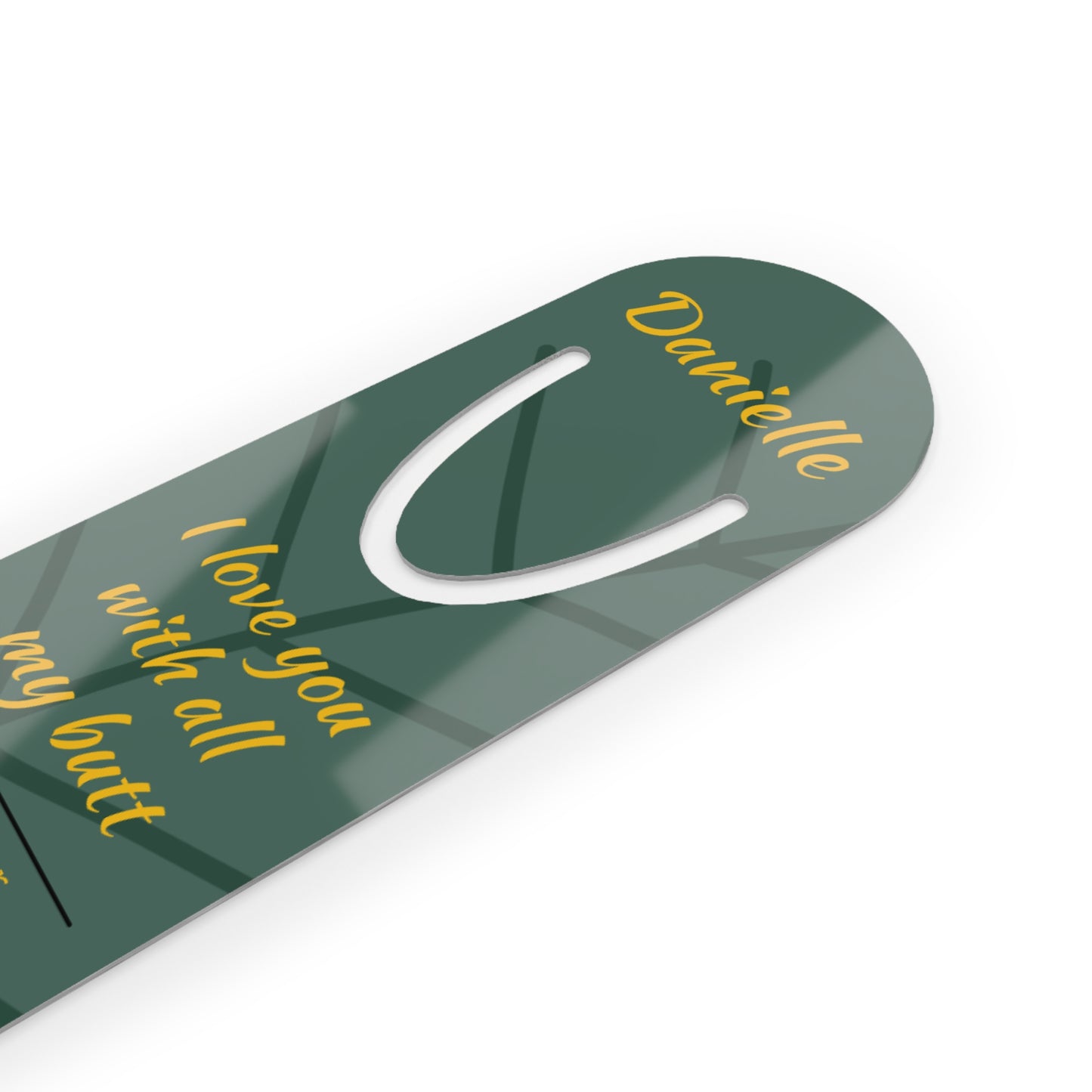 Personalized Cheeky Love & Floral Bookmark | Custom Printed Name + Tagline