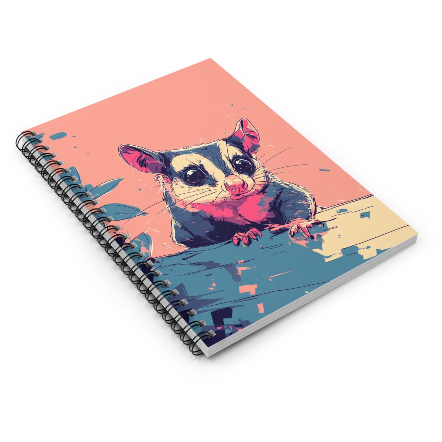 Whimsical Sugar Glider Spiral Notebook - Perfect for Animal Lovers, Journaling, School, Cute Gifts, Nature Enthusiasts