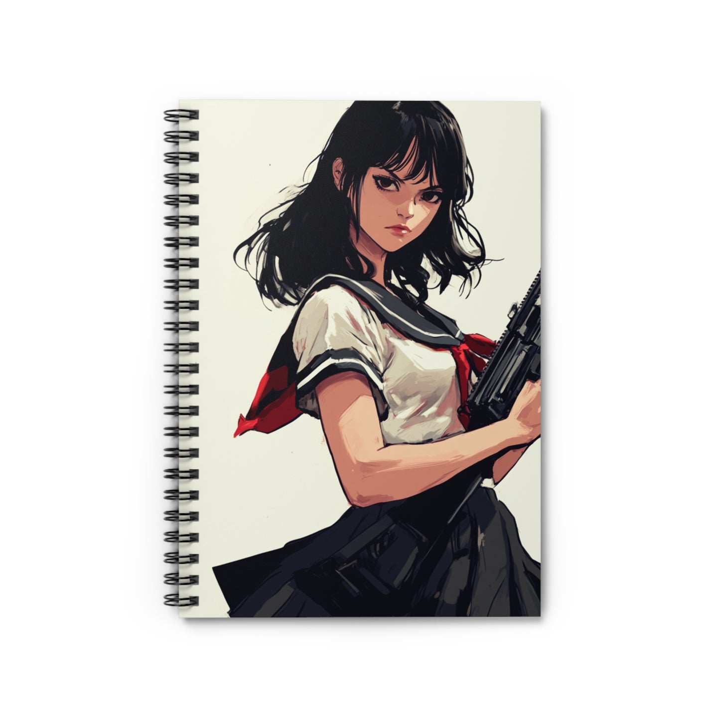 Fierce Warrior Spiral Notebook - Ruled Line, Art Journal, Sketchbook, Cute Stationery, Gift for Artists, School Supplies